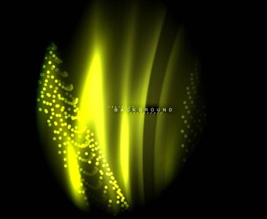 Neon parlayan techno hatları, yüksek teknoloji fütüristik arka plan şablonu kare şekilleri ile