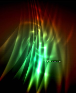 Neon parlayan techno hatları, yüksek teknoloji fütüristik arka plan şablonu kare şekilleri ile