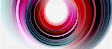Gökkuşağı sıvı renkli arka plan - girdap ve daireler, bükülmüş sıvı renkler, renkli mermer veya plastik dalgalı doku zemin, çok renkli şablonu için iş veya teknoloji