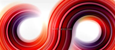 Gökkuşağı sıvı renkli arka plan - girdap ve daireler, bükülmüş sıvı renkler, renkli mermer veya plastik dalgalı doku zemin, çok renkli şablonu için iş veya teknoloji