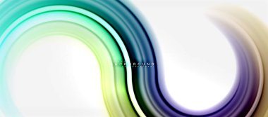 Gökkuşağı sıvı renkli arka plan - girdap ve daireler, bükülmüş sıvı renkler, renkli mermer veya plastik dalgalı doku zemin, çok renkli şablonu için iş veya teknoloji