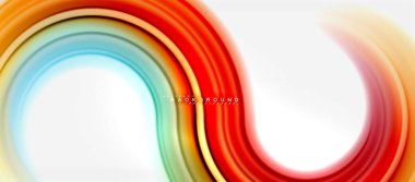 Gökkuşağı sıvı renkli arka plan - girdap ve daireler, bükülmüş sıvı renkler, renkli mermer veya plastik dalgalı doku zemin, çok renkli şablonu için iş veya teknoloji