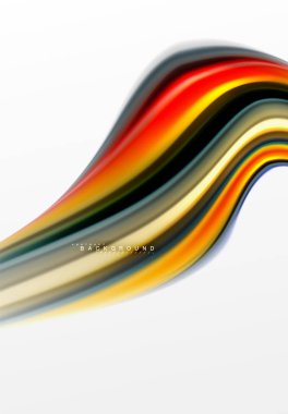 Sıvı sıvı karıştırma renkler konsepti üzerine açık gri renkli, eğri akışı, trendy soyut düzeni şablonu iş veya teknoloji sunu veya web broşür kapak için duvar kağıdı