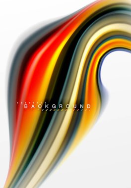 Sıvı sıvı karıştırma renkler konsepti üzerine açık gri renkli, eğri akışı, trendy soyut düzeni şablonu iş veya teknoloji sunu veya web broşür kapak için duvar kağıdı