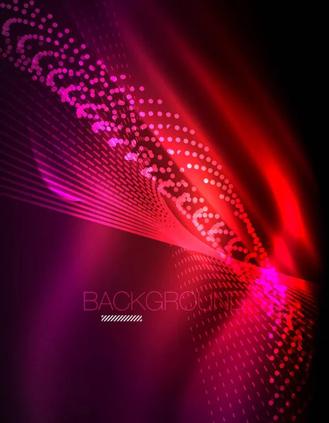 Yumuşak ışık efekti, parlak parlak neon koyu arka plan üzerinde düz çizgiler. Enerji Teknoloji fikir