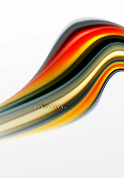 Fluid liquid mix colors concept on light grey background, curve flow, trendy abstract layout template for business or technology presentation or web brochure cover, wallpaper — Archivo Imágenes Vectoriales