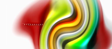 Sıvı sıvı karıştırma renkler konsepti üzerine açık gri renkli, eğri akışı, trendy soyut düzeni şablonu iş veya teknoloji sunu veya web broşür kapak için duvar kağıdı