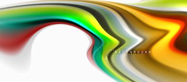 Sıvı sıvı karıştırma renkler konsepti üzerine açık gri renkli, eğri akışı, trendy soyut düzeni şablonu iş veya teknoloji sunu veya web broşür kapak için duvar kağıdı