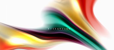 Sıvı sıvı karıştırma renkler konsepti üzerine açık gri renkli, eğri akışı, trendy soyut düzeni şablonu iş veya teknoloji sunu veya web broşür kapak için duvar kağıdı