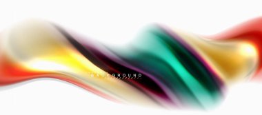 Sıvı sıvı karıştırma renkler konsepti üzerine açık gri renkli, eğri akışı, trendy soyut düzeni şablonu iş veya teknoloji sunu veya web broşür kapak için duvar kağıdı