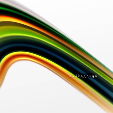 Sıvı sıvı karıştırma renkler konsepti üzerine açık gri renkli, eğri akışı, trendy soyut düzeni şablonu iş veya teknoloji sunu veya web broşür kapak için duvar kağıdı