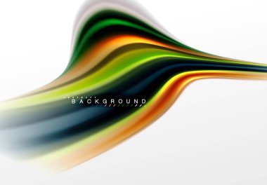 Sıvı sıvı karıştırma renkler konsepti üzerine açık gri renkli, eğri akışı, trendy soyut düzeni şablonu iş veya teknoloji sunu veya web broşür kapak için duvar kağıdı