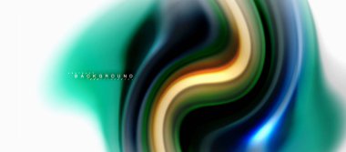 Sıvı sıvı karıştırma renkler konsepti üzerine açık gri renkli, eğri akışı, trendy soyut düzeni şablonu iş veya teknoloji sunu veya web broşür kapak için duvar kağıdı