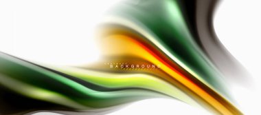 Sıvı sıvı karıştırma renkler konsepti üzerine açık gri renkli, eğri akışı, trendy soyut düzeni şablonu iş veya teknoloji sunu veya web broşür kapak için duvar kağıdı