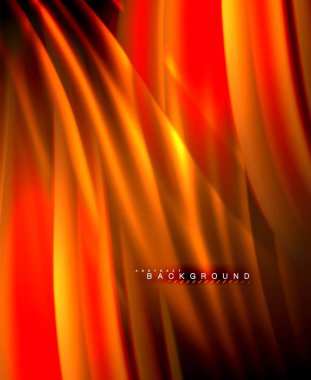 Neon parlayan dalga, sihirli enerji ve ışık arka plan. Vektör duvar kağıdı şablonu