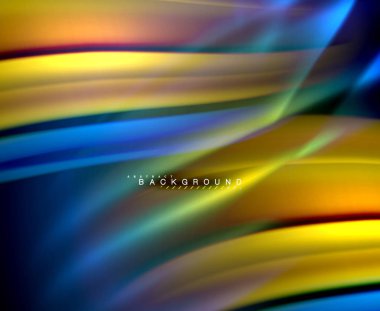 Neon parlayan dalga, sihirli enerji ve ışık arka plan. Vektör duvar kağıdı şablonu