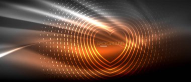 Neon parlayan dalga, sihirli enerji ve ışık arka plan. Duvar kağıdı şablonu, yüksek teknoloji gelecek kavramı