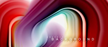 Gökkuşağı sıvı soyut girdap şekli, bükülmüş sıvı renkler tasarım, renkli mermer veya plastik dalgalı doku arka plan, çok renkli şablonu için iş veya teknoloji sunu veya web broşürü