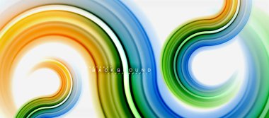 Gökkuşağı sıvı renkli arka plan - girdap ve daireler, bükülmüş sıvı renkler, renkli mermer veya plastik dalgalı doku zemin, çok renkli şablonu için iş veya teknoloji