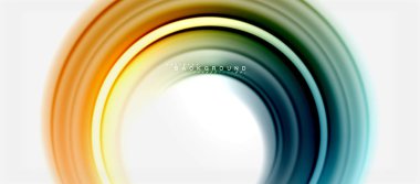 Gökkuşağı sıvı renkli arka plan - girdap ve daireler, bükülmüş sıvı renkler, renkli mermer veya plastik dalgalı doku zemin, çok renkli şablonu için iş veya teknoloji