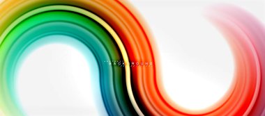 Gökkuşağı sıvı renkli arka plan - girdap ve daireler, bükülmüş sıvı renkler, renkli mermer veya plastik dalgalı doku zemin, çok renkli şablonu için iş veya teknoloji