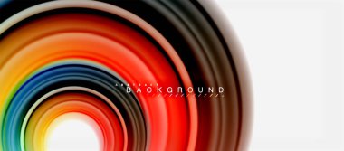 Gökkuşağı sıvı renkli arka plan - girdap ve daireler, bükülmüş sıvı renkler, renkli mermer veya plastik dalgalı doku zemin, çok renkli şablonu için iş veya teknoloji