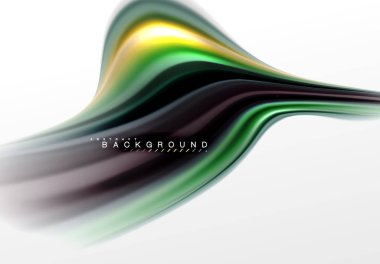 Sıvı sıvı karıştırma renkler konsepti üzerine açık gri renkli, eğri akışı, trendy soyut düzeni şablonu iş veya teknoloji sunu veya web broşür kapak için duvar kağıdı