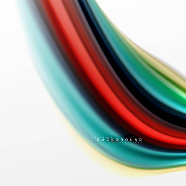 Sıvı sıvı karıştırma renkler konsepti üzerine açık gri renkli, eğri akışı, trendy soyut düzeni şablonu iş veya teknoloji sunu veya web broşür kapak için duvar kağıdı