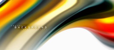 Sıvı sıvı karıştırma renkler konsepti üzerine açık gri renkli, eğri akışı, trendy soyut düzeni şablonu iş veya teknoloji sunu veya web broşür kapak için duvar kağıdı