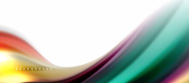 Sıvı sıvı karıştırma renkler konsepti üzerine açık gri renkli, eğri akışı, trendy soyut düzeni şablonu iş veya teknoloji sunu veya web broşür kapak için duvar kağıdı