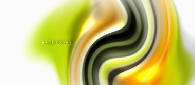 Sıvı sıvı karıştırma konsepti üzerine açık gri renkli, eğri akışı, iş veya teknoloji sunu veya web broşür kapak, duvar kağıdı için trendy soyut düzeni şablonu renkleri. Vektör çizim