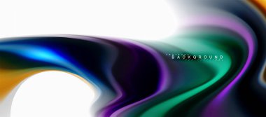 Sıvı sıvı karıştırma renkler konsepti üzerine açık gri renkli, eğri akışı, trendy soyut düzeni şablonu iş veya teknoloji sunu veya web broşür kapak için duvar kağıdı