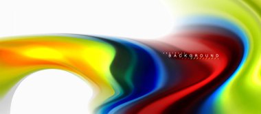 Sıvı sıvı karıştırma konsepti üzerine açık gri renkli, eğri akışı, iş veya teknoloji sunu veya web broşür kapak, duvar kağıdı için trendy soyut düzeni şablonu renkleri. Vektör çizim