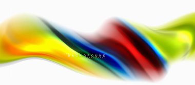 Sıvı sıvı karıştırma renkler konsepti üzerine açık gri renkli, eğri akışı, trendy soyut düzeni şablonu iş veya teknoloji sunu veya web broşür kapak için duvar kağıdı