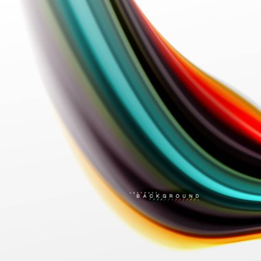 Sıvı sıvı karıştırma renkler konsepti üzerine açık gri renkli, eğri akışı, trendy soyut düzeni şablonu iş veya teknoloji sunu veya web broşür kapak için duvar kağıdı