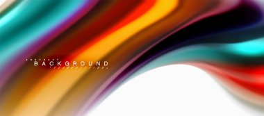 Sıvı sıvı karıştırma renkler konsepti üzerine açık gri renkli, eğri akışı, trendy soyut düzeni şablonu iş veya teknoloji sunu veya web broşür kapak için duvar kağıdı