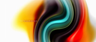 Sıvı sıvı karıştırma renkler konsepti üzerine açık gri renkli, eğri akışı, trendy soyut düzeni şablonu iş veya teknoloji sunu veya web broşür kapak için duvar kağıdı