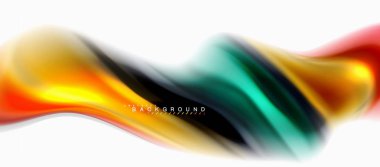 Sıvı sıvı karıştırma renkler konsepti üzerine açık gri renkli, eğri akışı, trendy soyut düzeni şablonu iş veya teknoloji sunu veya web broşür kapak için duvar kağıdı