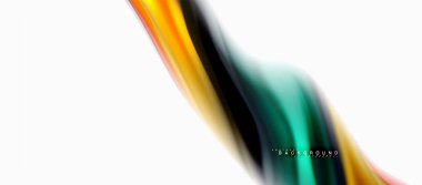 Sıvı sıvı karıştırma renkler konsepti üzerine açık gri renkli, eğri akışı, trendy soyut düzeni şablonu iş veya teknoloji sunu veya web broşür kapak için duvar kağıdı