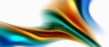 Sıvı sıvı karıştırma konsepti üzerine açık gri renkli, eğri akışı, iş veya teknoloji sunu veya web broşür kapak, duvar kağıdı için trendy soyut düzeni şablonu renkleri. Vektör çizim