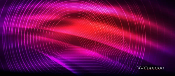 Neon parlayan çizgiler, sihirli enerji uzay ışığı konsepti, soyut arka plan duvar kağıdı tasarımı