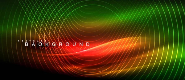 Neon parlayan çizgiler, sihirli enerji uzay ışığı konsepti, soyut arka plan duvar kağıdı tasarımı