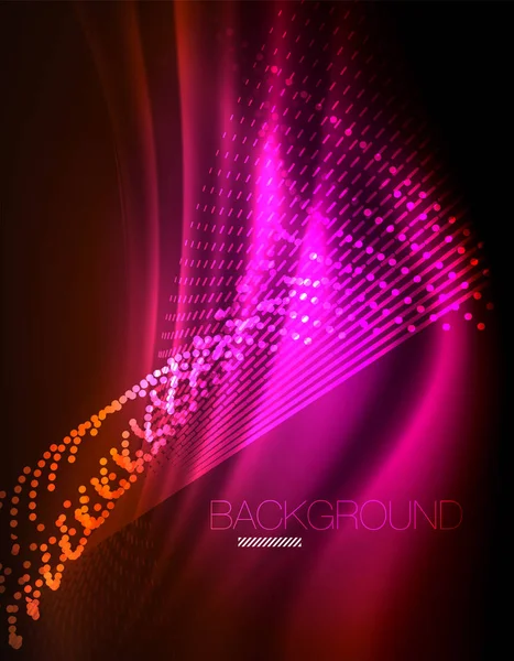 Yumuşak ışık efekti, parlak parlak neon koyu arka plan üzerinde düz çizgiler. Enerji Teknoloji fikir