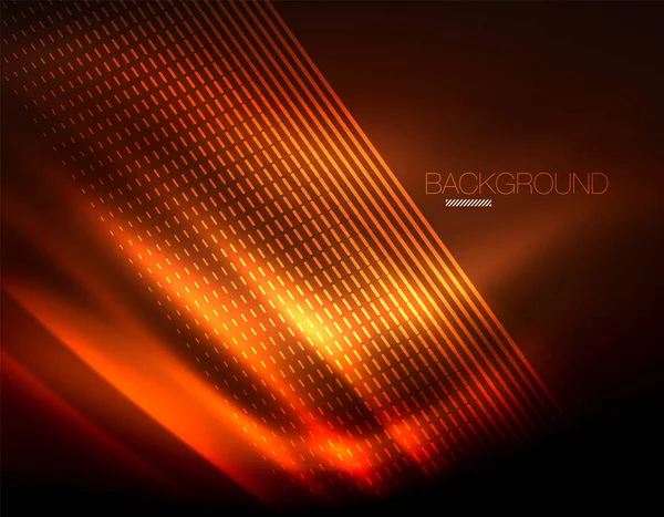 Yumuşak ışık efekti, parlak parlak neon koyu arka plan üzerinde düz çizgiler. Enerji Teknoloji fikir