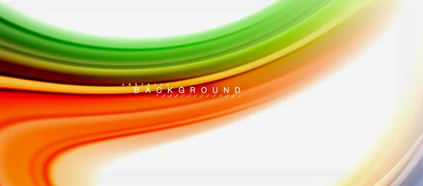 Веселкові кольори рідини абстрактний фон скручений рідкий дизайн, барвистий мармуровий або пластиковий хвилястий текстурний фон, різнокольоровий шаблон для презентації бізнесу або технологій або веб-брокерської обкладинки — стоковий вектор