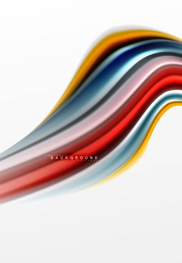 Sıvı sıvı karıştırma renkler konsepti üzerine açık gri renkli, eğri akışı, trendy soyut düzeni şablonu iş veya teknoloji sunu veya web broşür kapak için duvar kağıdı