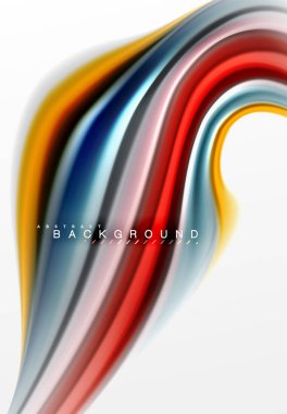 Sıvı sıvı karıştırma renkler konsepti üzerine açık gri renkli, eğri akışı, trendy soyut düzeni şablonu iş veya teknoloji sunu veya web broşür kapak için duvar kağıdı