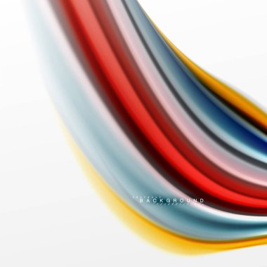 Sıvı sıvı karıştırma renkler konsepti üzerine açık gri renkli, eğri akışı, trendy soyut düzeni şablonu iş veya teknoloji sunu veya web broşür kapak için duvar kağıdı