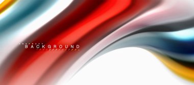 Sıvı sıvı karıştırma konsepti üzerine açık gri renkli, eğri akışı, iş veya teknoloji sunu veya web broşür kapak, duvar kağıdı için trendy soyut düzeni şablonu renkleri. Vektör çizim