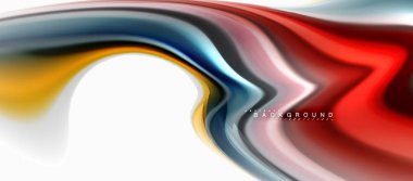 Sıvı sıvı karıştırma konsepti üzerine açık gri renkli, eğri akışı, iş veya teknoloji sunu veya web broşür kapak, duvar kağıdı için trendy soyut düzeni şablonu renkleri. Vektör çizim